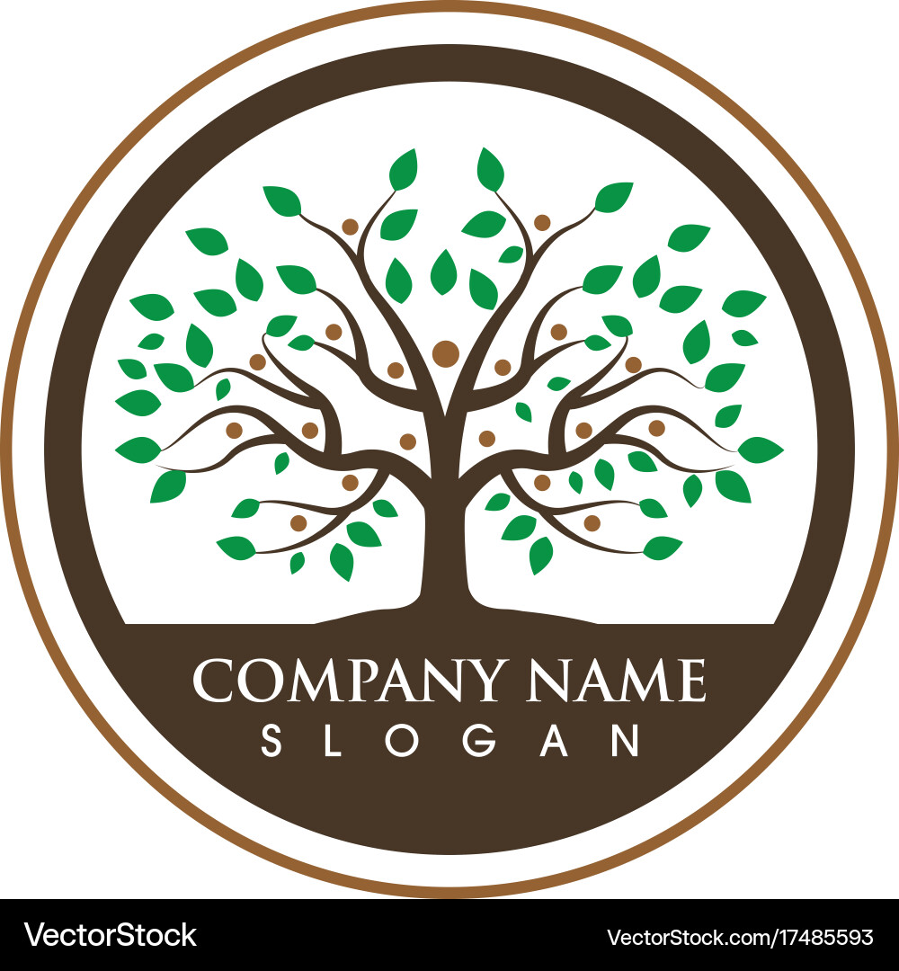 Tree icon logo template Royalty Free Vector Image