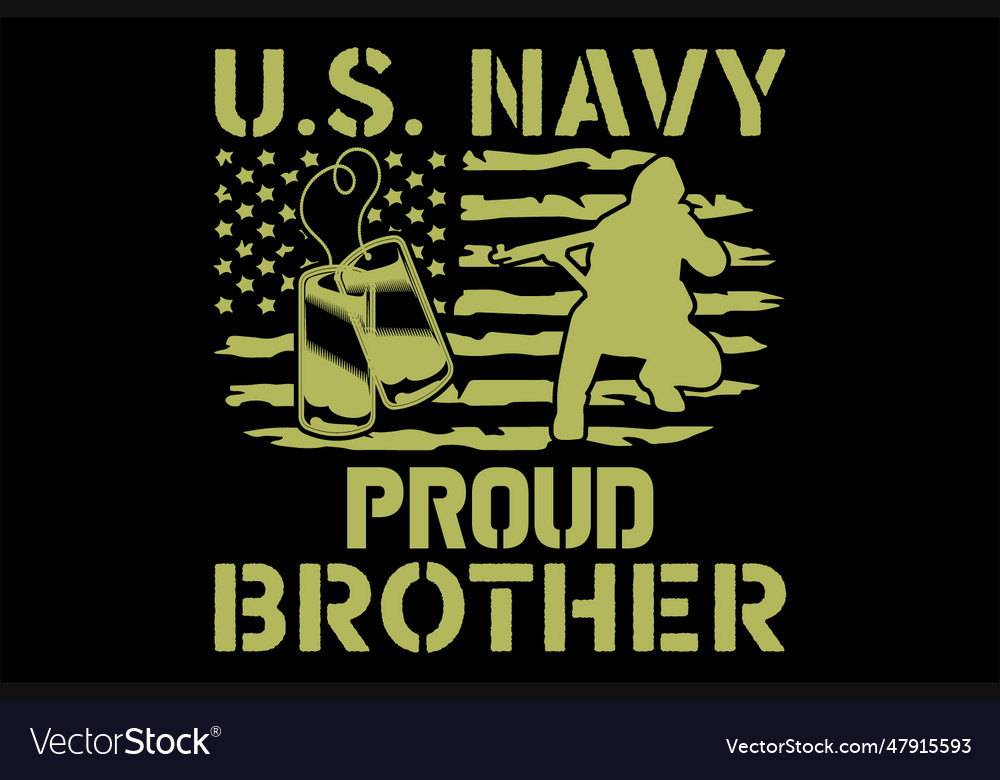 Us navy proud brother Royalty Free Vector Image