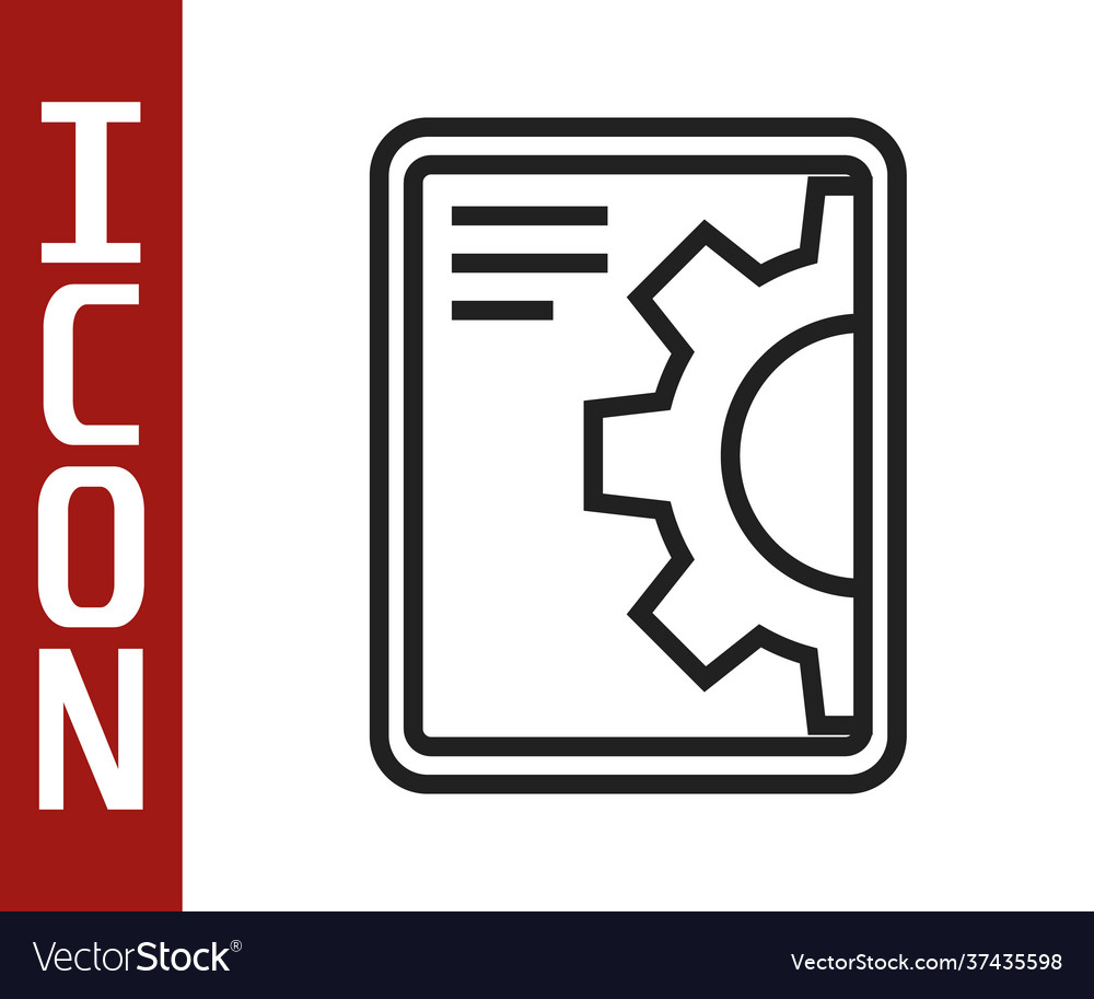 Black line software web development programming vector image Black line software web development programming