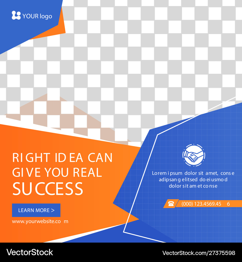 Business social media post template Royalty Free Vector