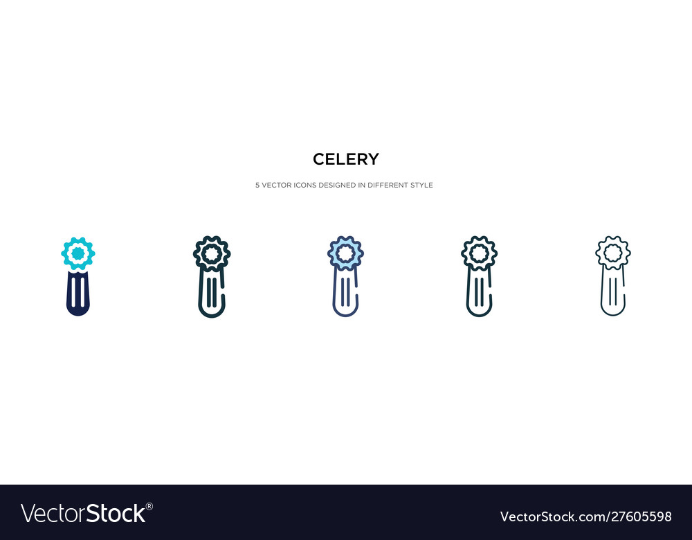 Celery icon in different style two colored