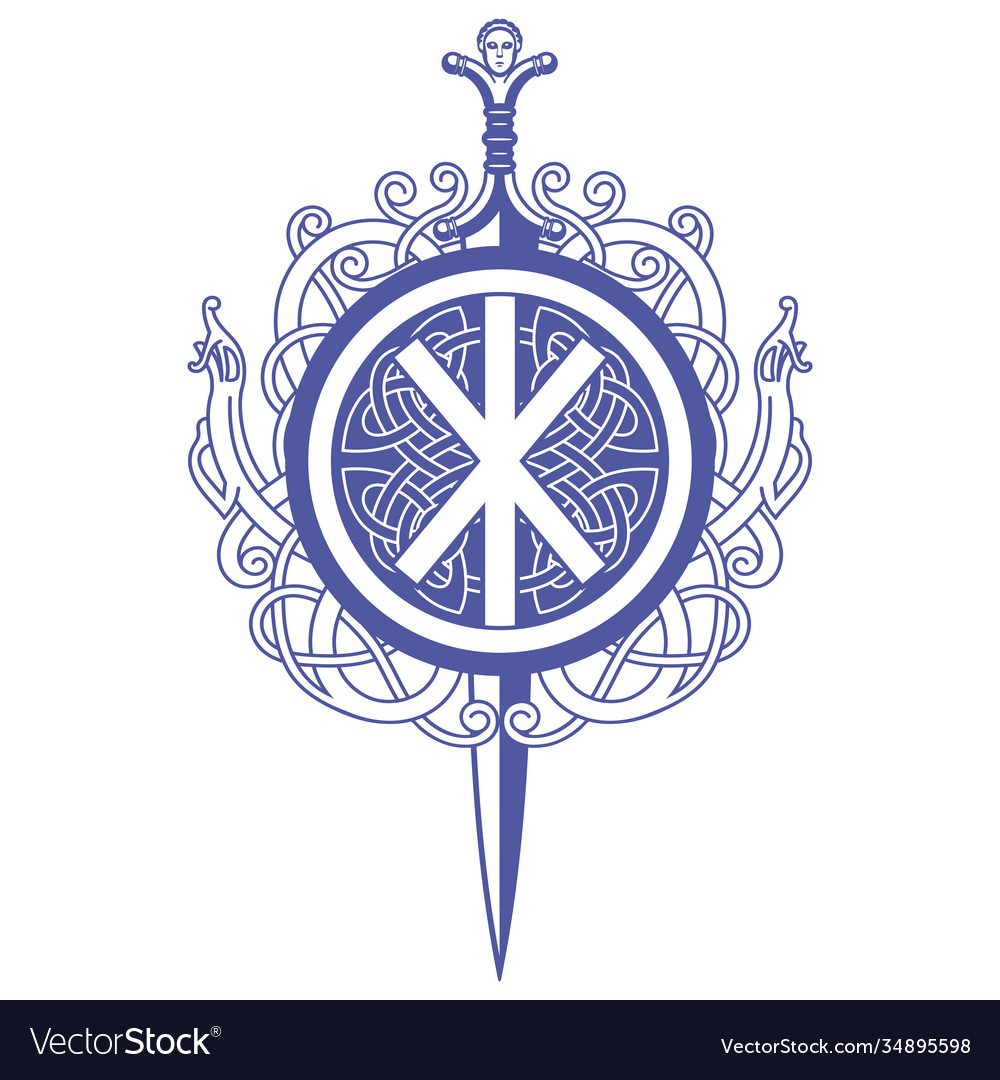 Celtic design celtic sword and celtic Royalty Free Vector