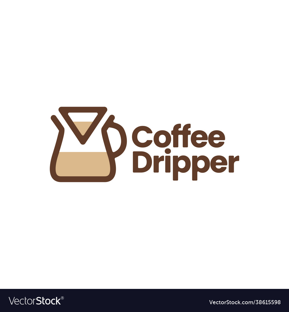 Chemex coffee dripper paper filter logo icon vector image Chemex coffee dripper paper filter logo icon