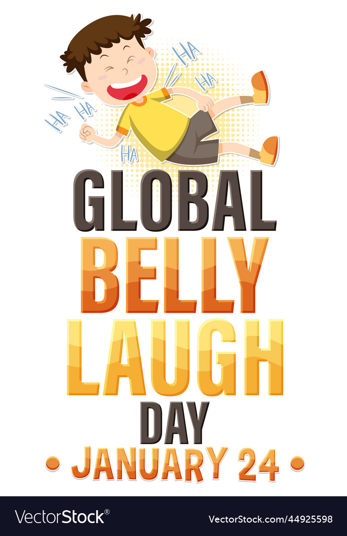 Global belly laugh day banner design