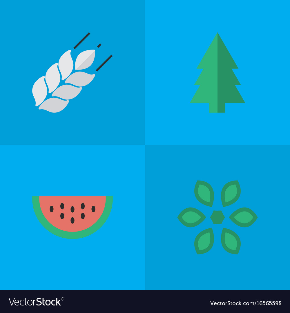 Set of simple garden icons