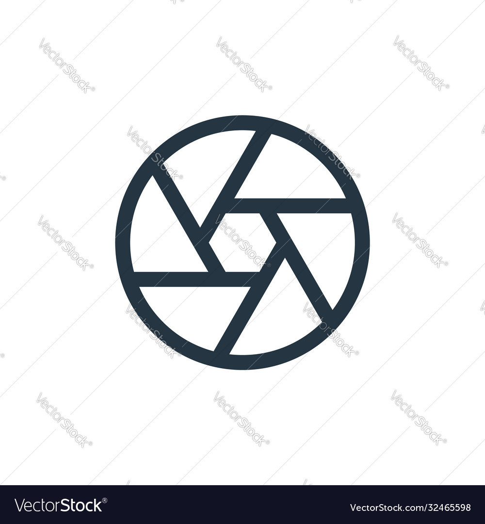 Shutter icon editable stroke vector image Shutter icon editable stroke