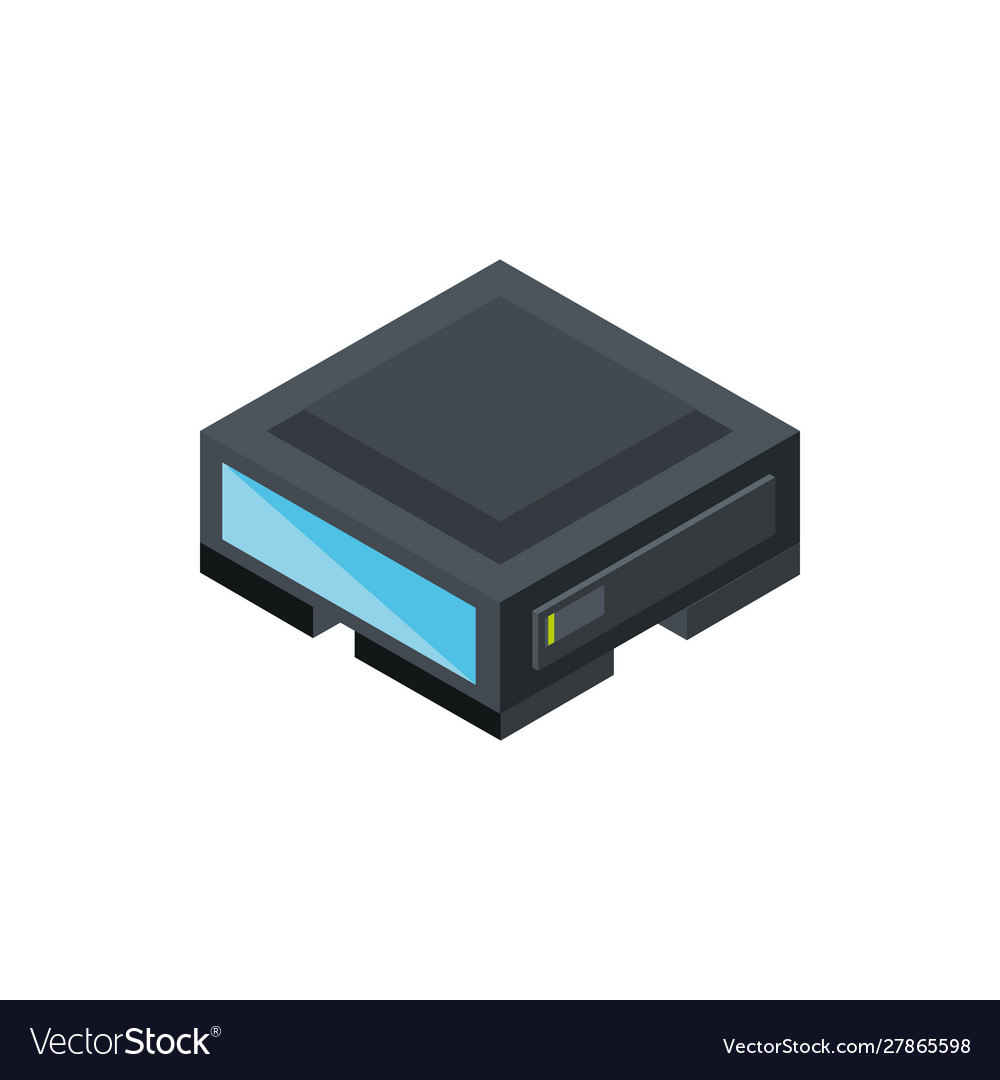 Technology hardware device computer isometric vector image Technology hardware device computer isometric