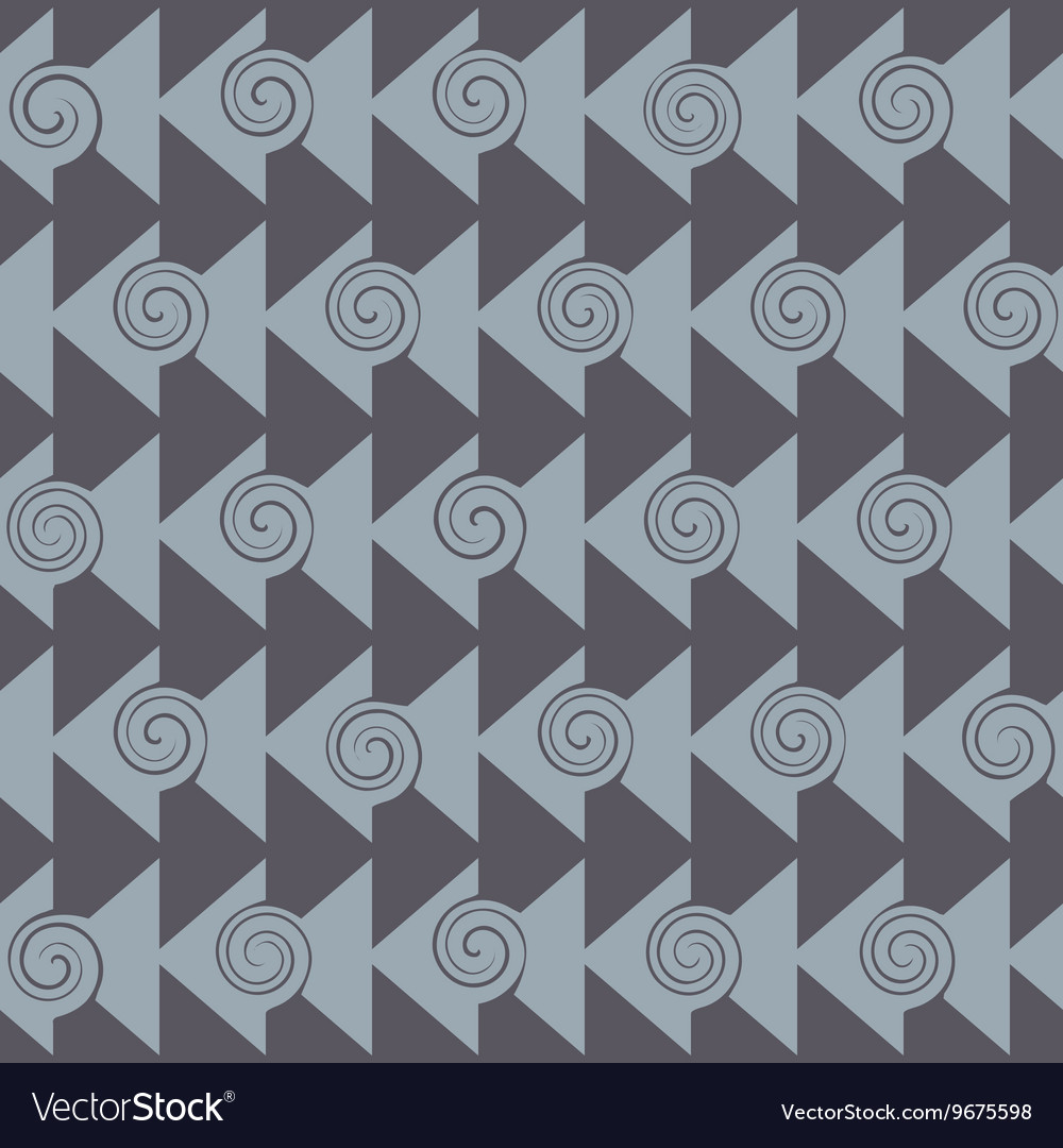 Triangle and spiral seamless pattern