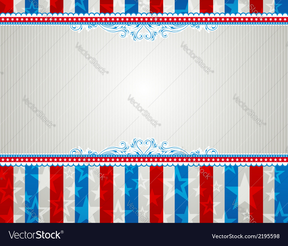 Usa background with stars and decorative frames