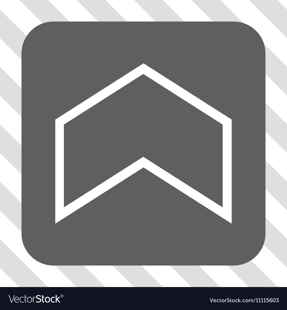 Arrowhead up rounded square button