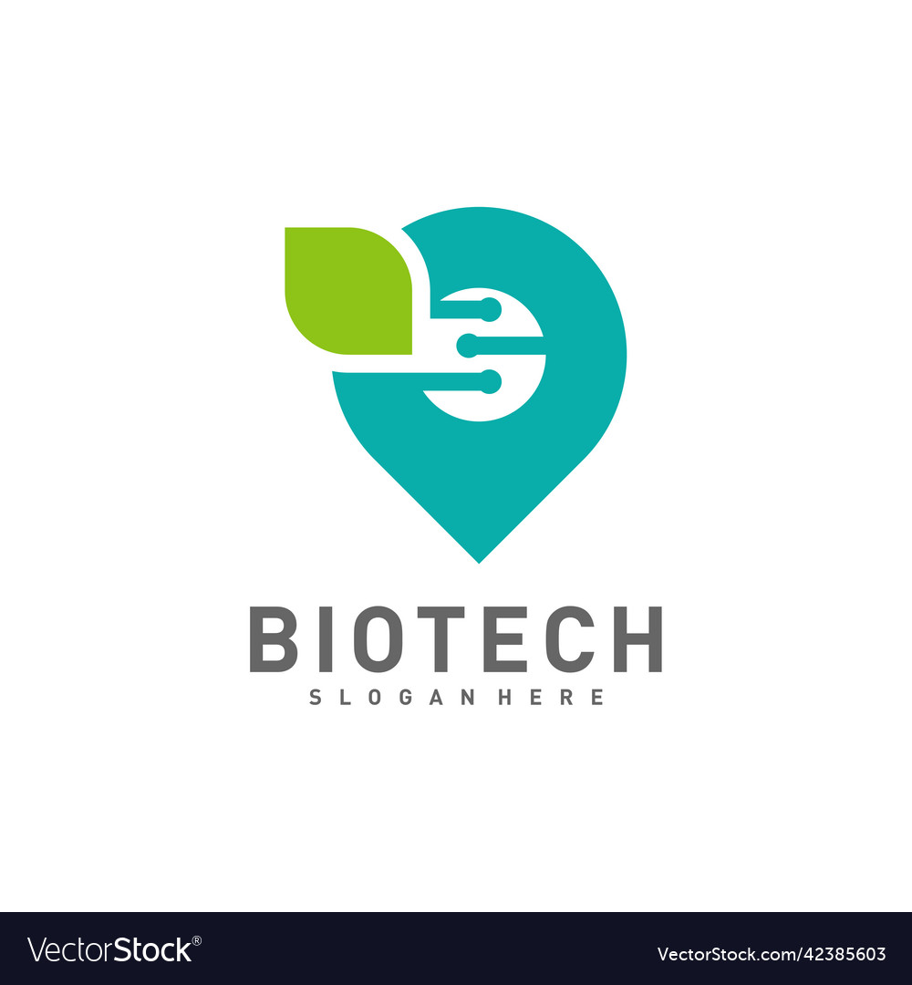 Bio tech point logo template molecule dna atom