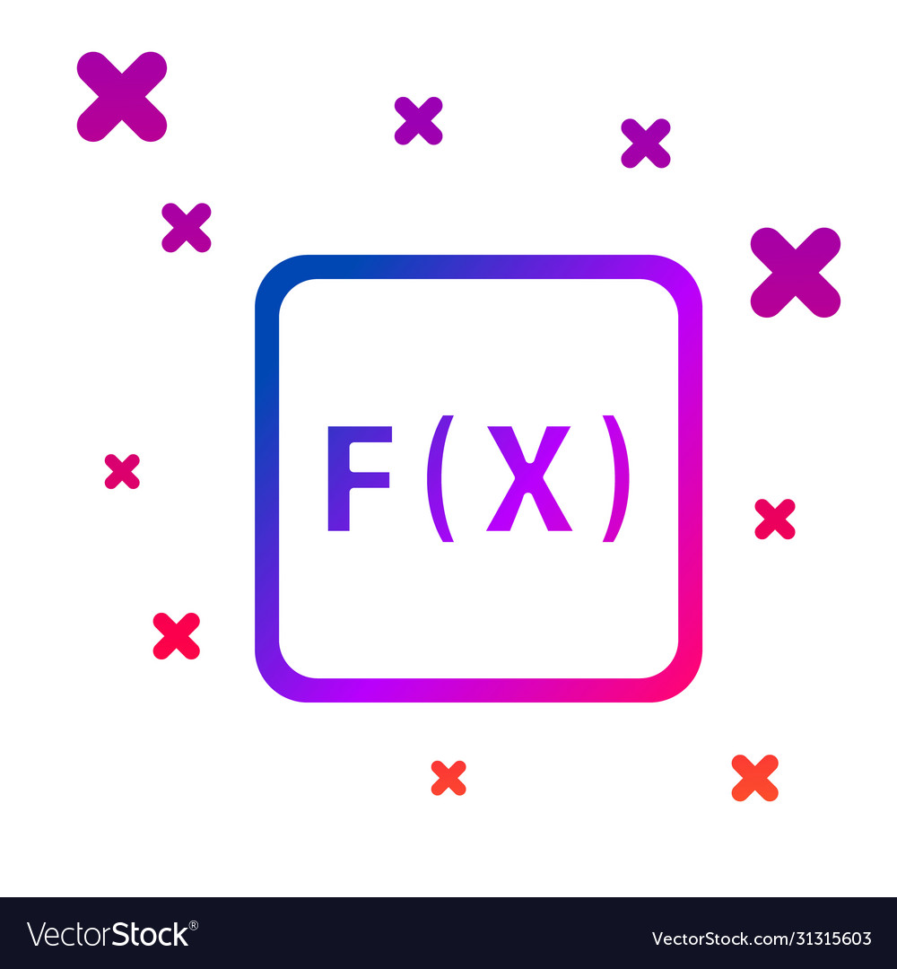 Color function mathematical symbol icon isolated vector image Color function mathematical symbol icon isolated