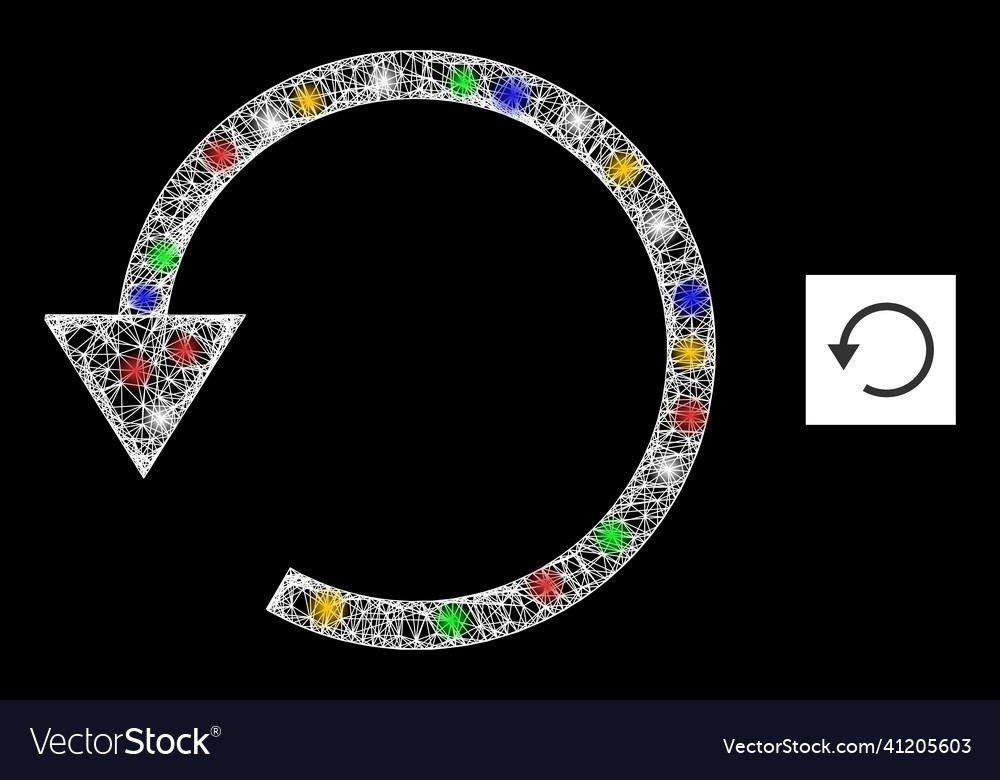 Crossed web mesh rotate left icon