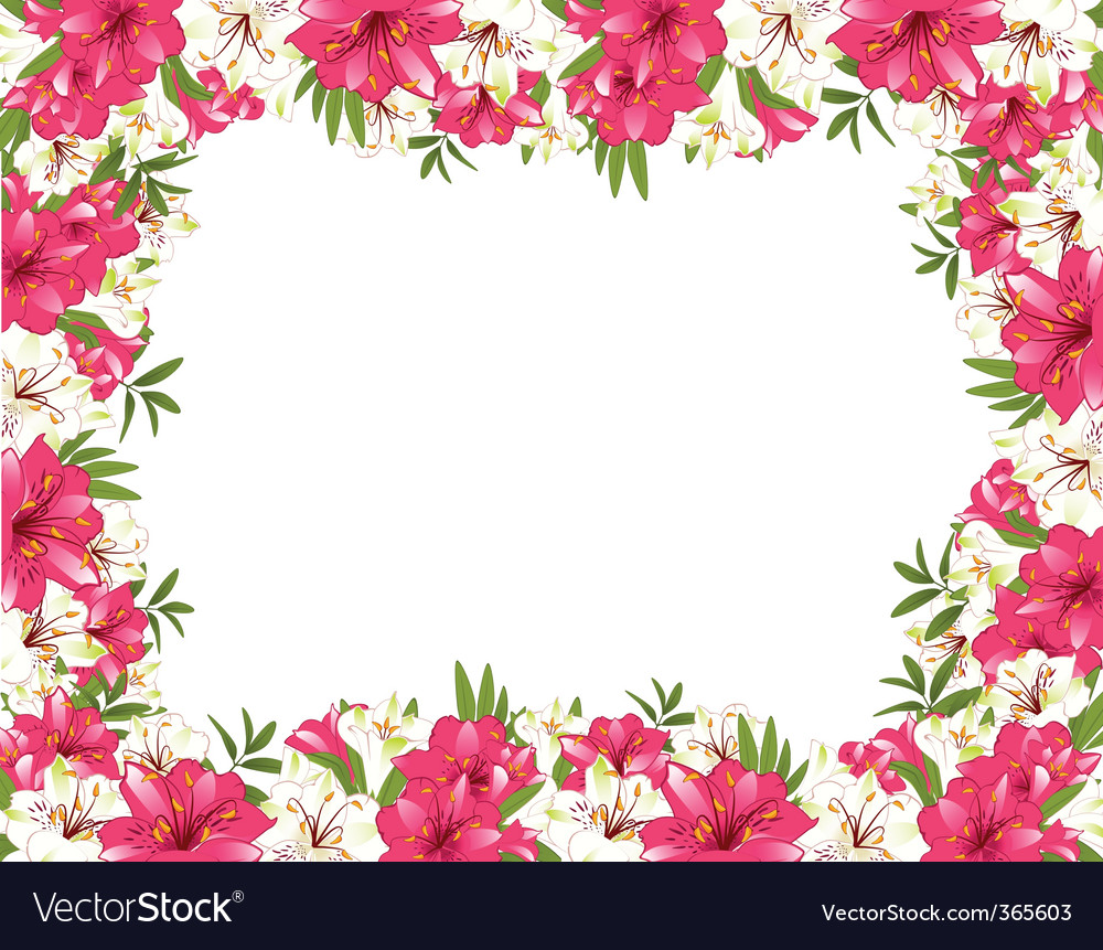 Flower border Royalty Free Vector Image - VectorStock