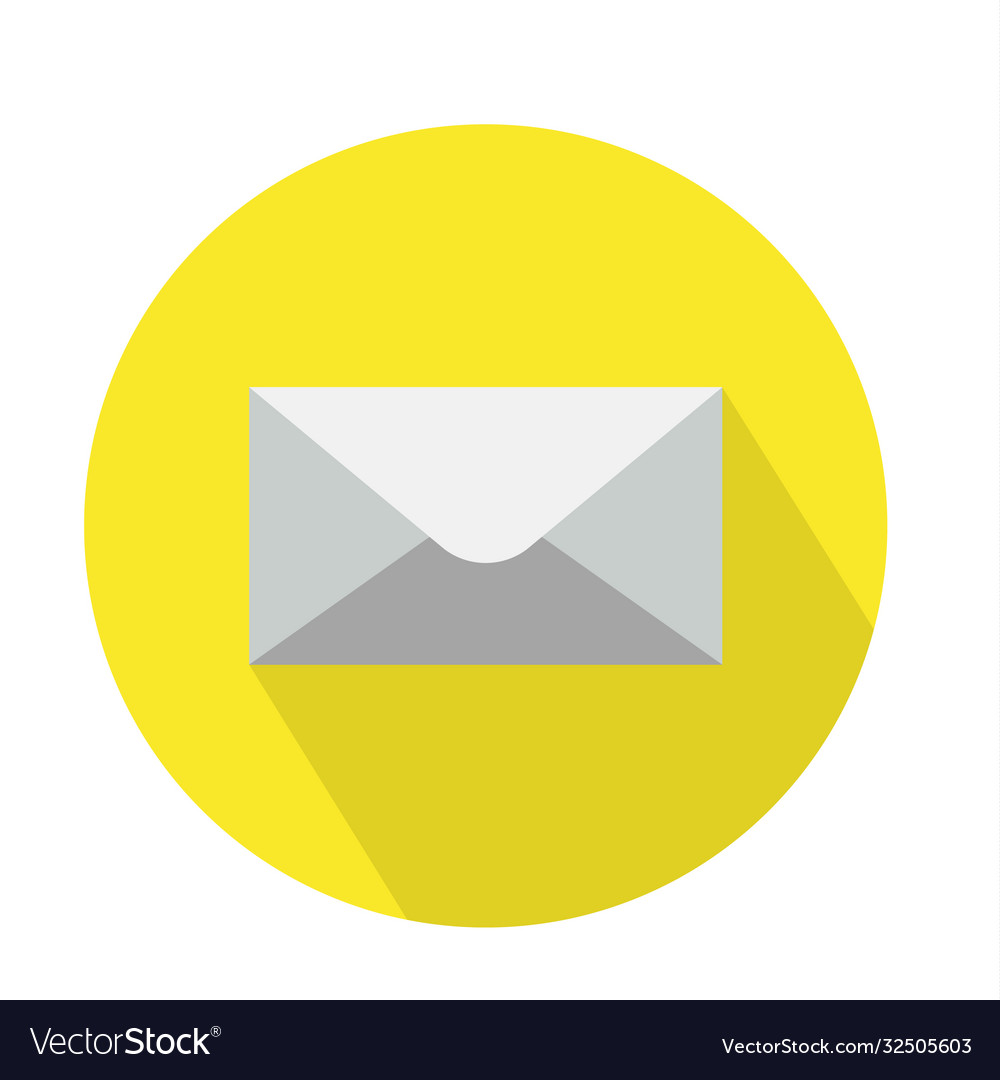 Mail e-mail icon symbol on color background vector image Mail e-mail icon symbol on color background