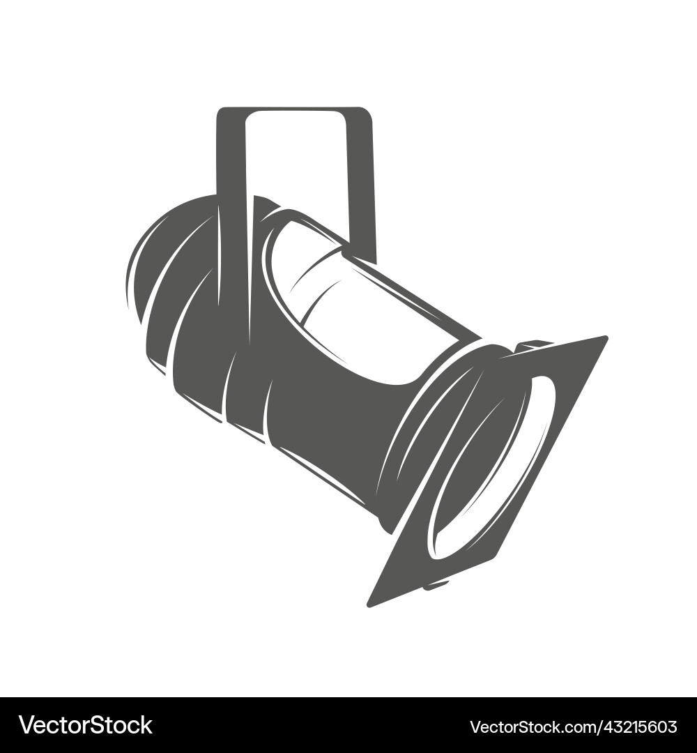 Retro spotlight isolated on white background Vector Image