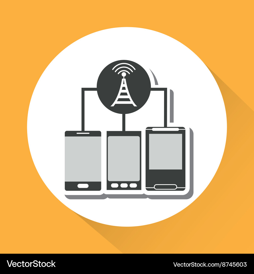 Smartphone design technology icon online concept Vector Image
