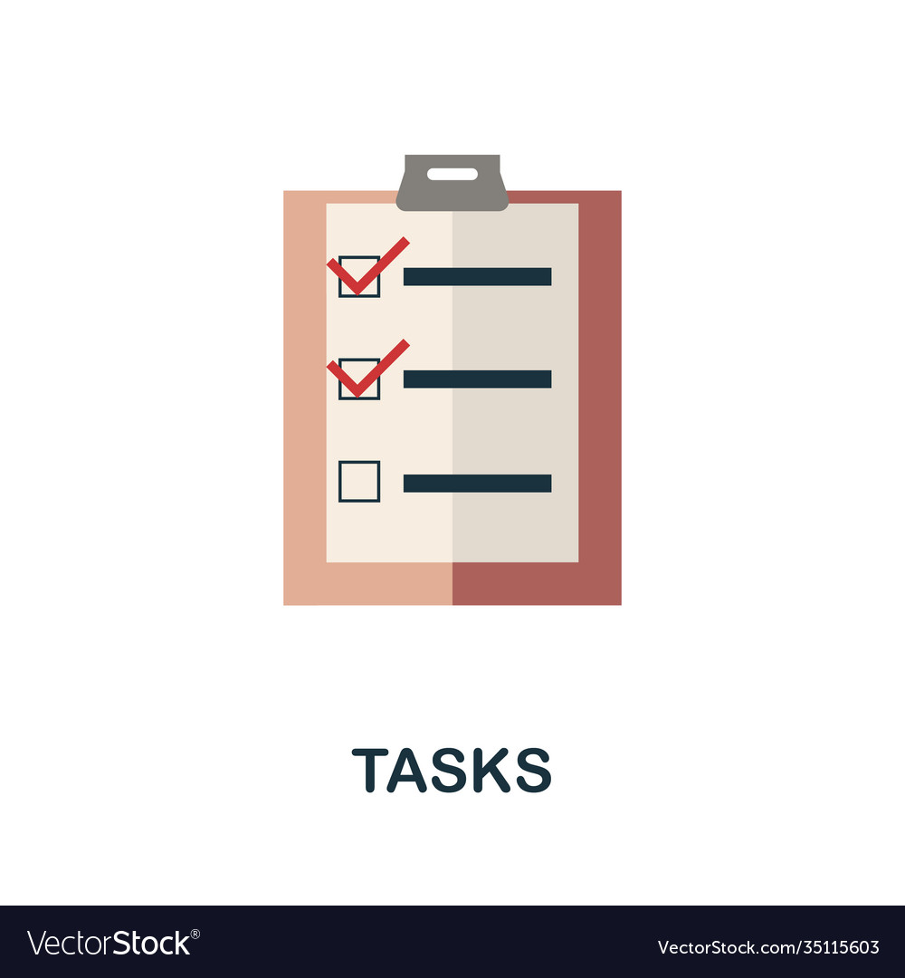 Tasks flat icon simple element from project