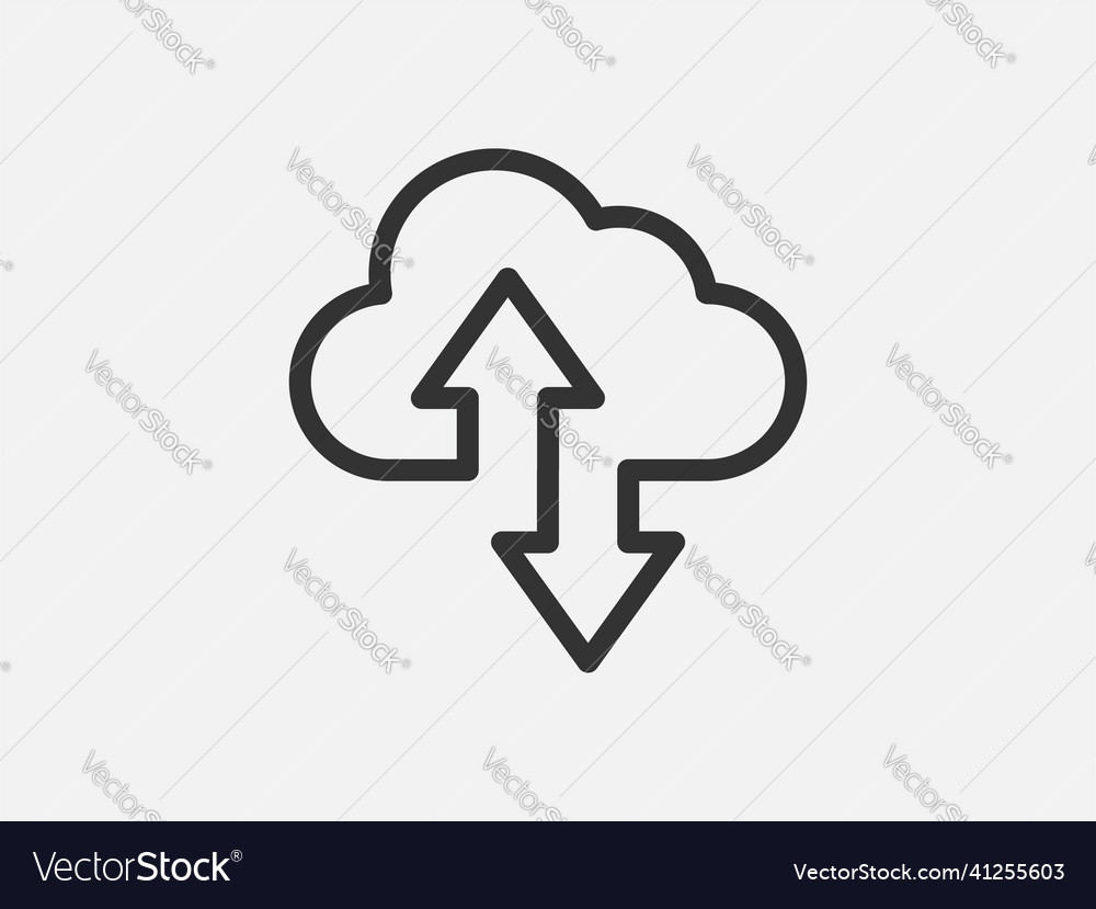 Technology icon cloud computing connection big vector image Technology icon cloud computing connection big