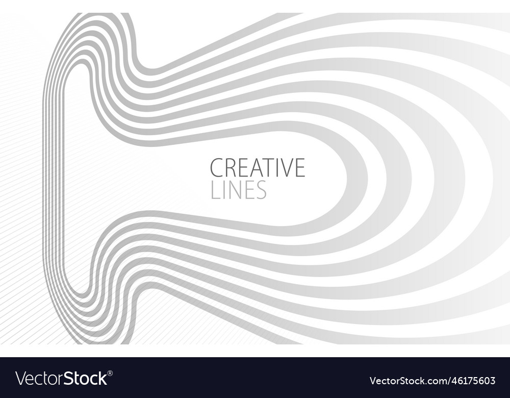 Wave lines in 3d perspective abstract background vector image Wave lines in 3d perspective abstract background