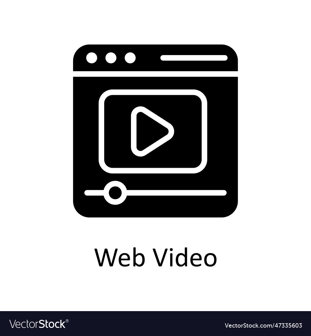 Web video solid icon design