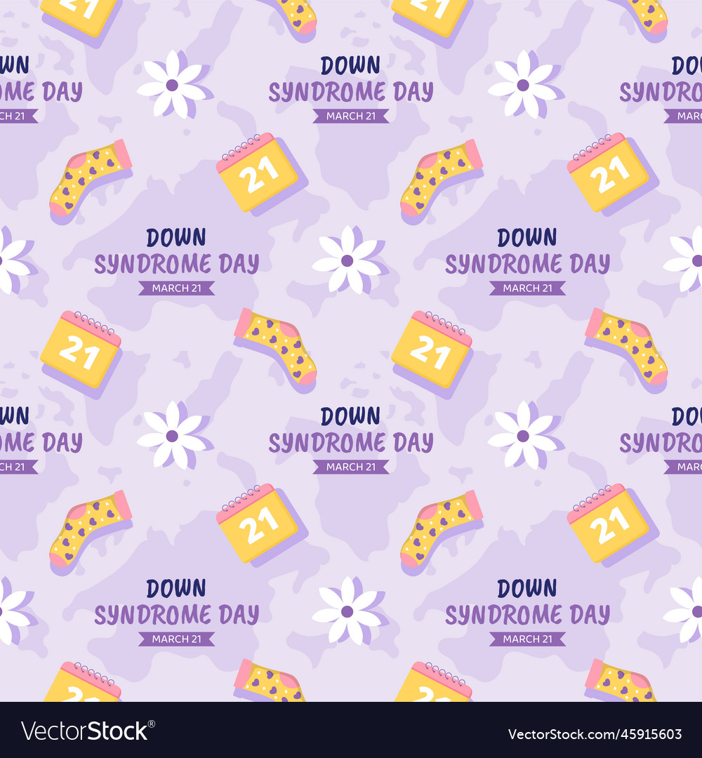 World down syndrome day seamless pattern design