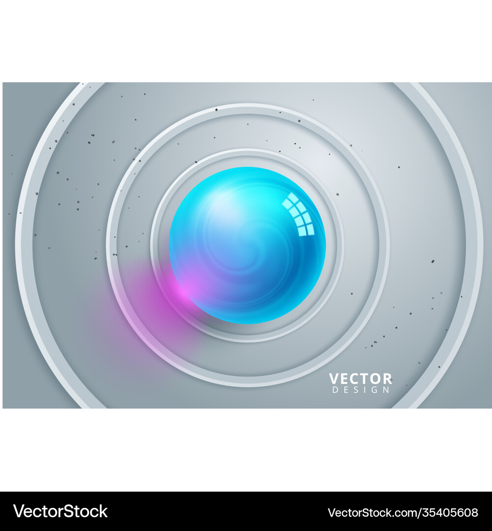 Abstract background with dynamic 3d spheres Vector Image