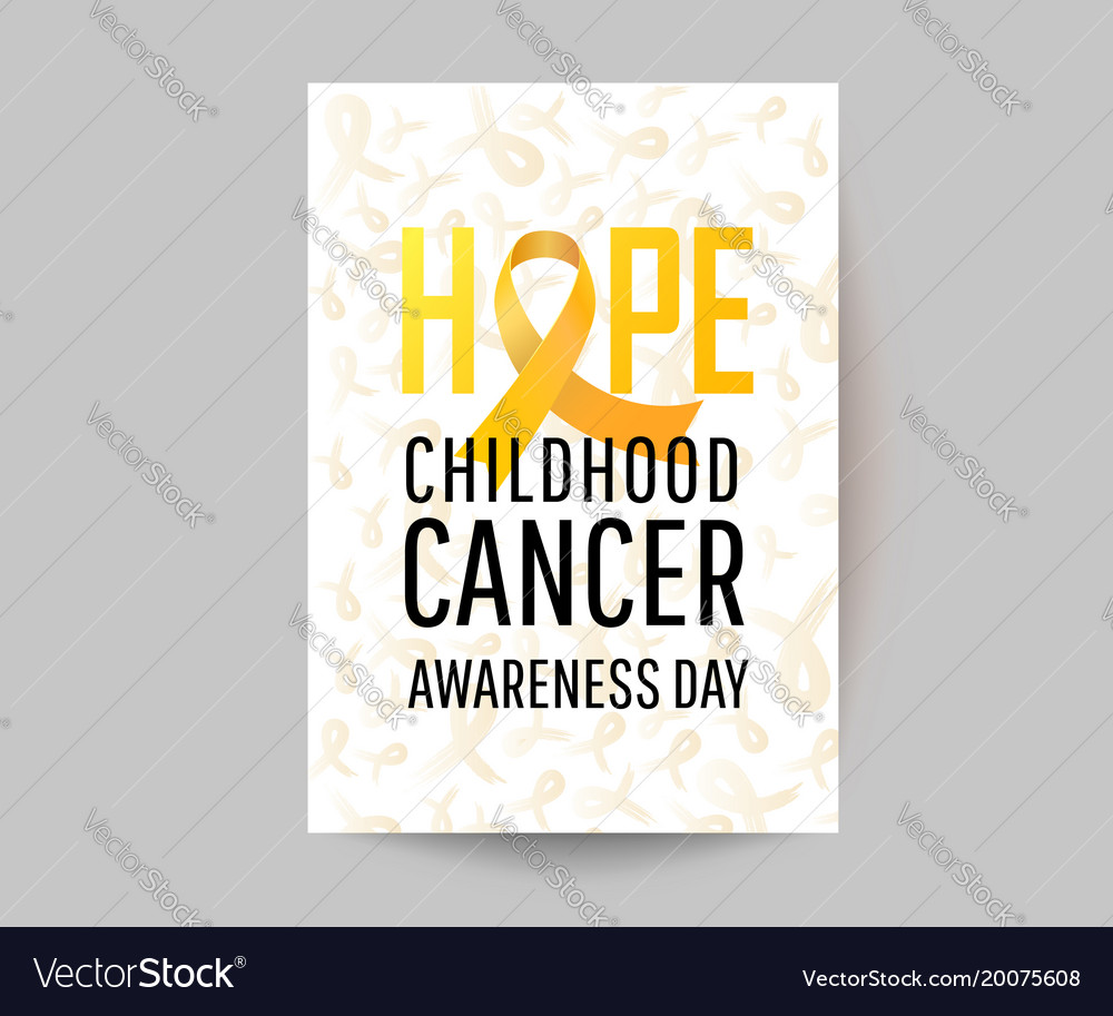 Banner for childhood cancer awareness day