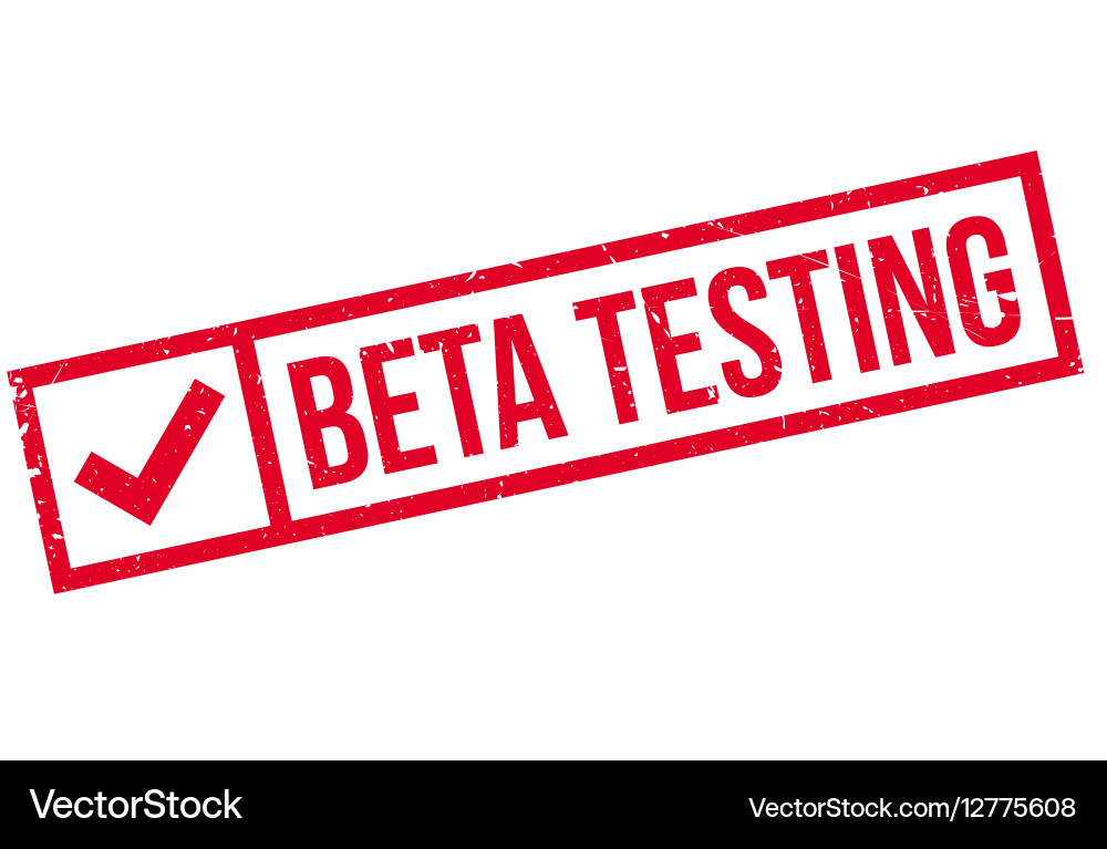 Beta Testing rubber stamp Royalty Free Vector Image