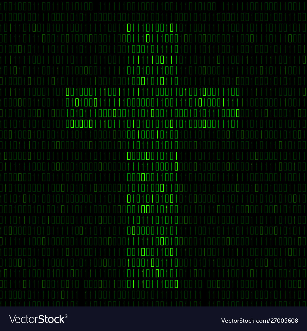 Binary Cross Technology Symbol
