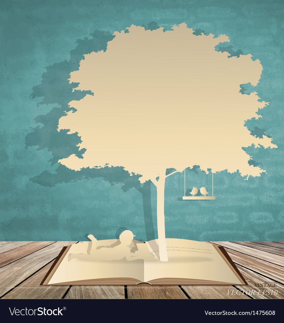 Children Reading Under a Tree