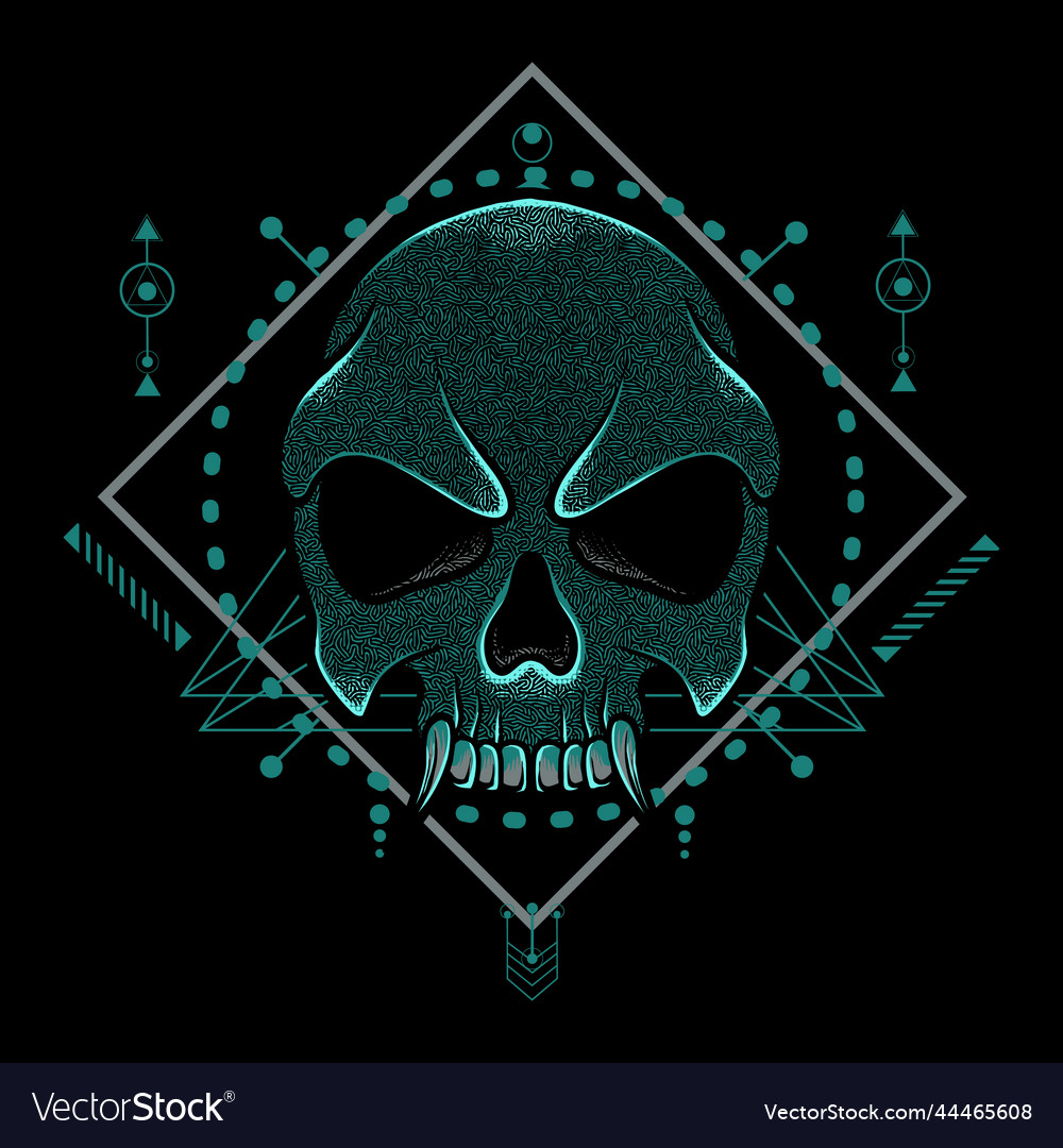 Dark skull Royalty Free Vector Image - VectorStock