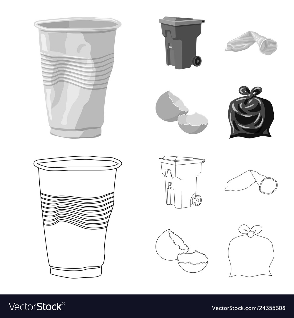 Dump and sort logo set vector image Dump and sort logo set