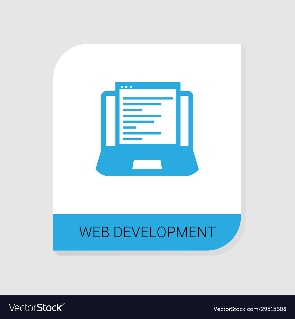 Editable filled web development icon from