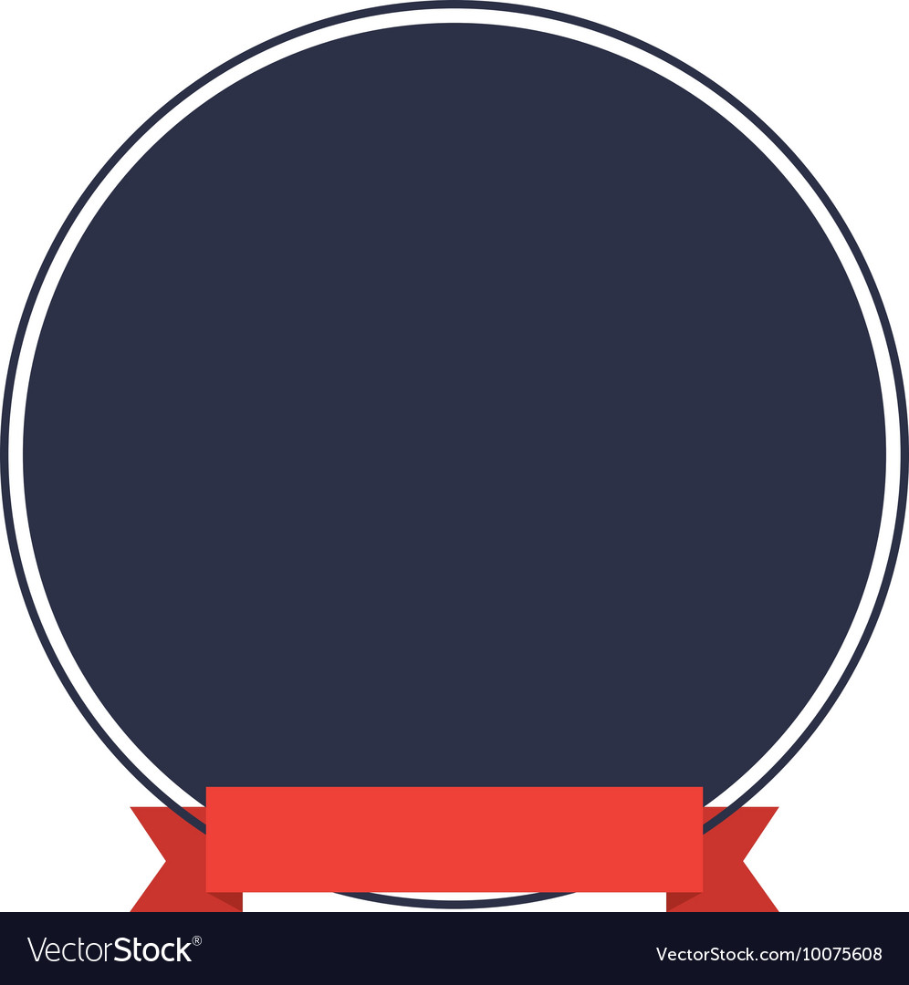 Frame with ribbon isolated icon design