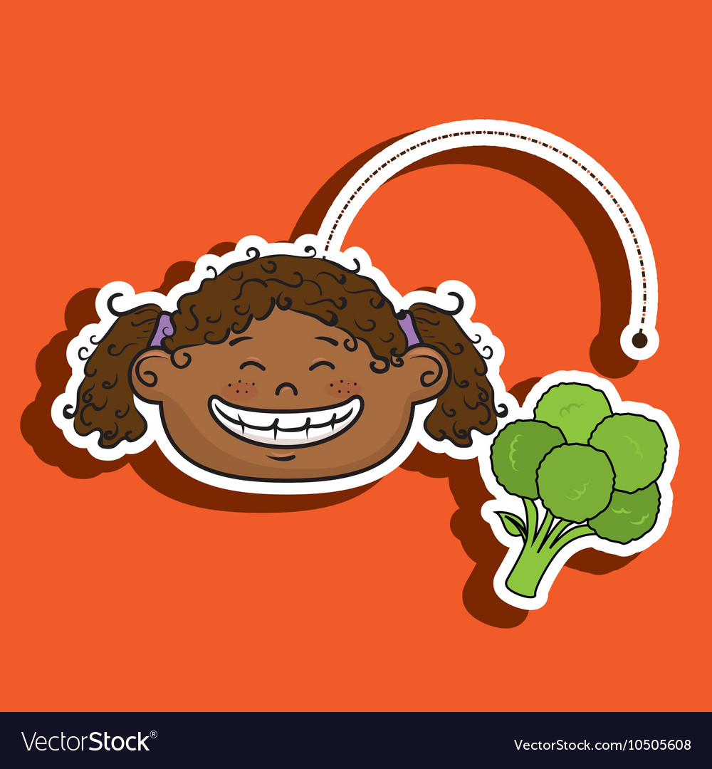 Girl vegetable food health