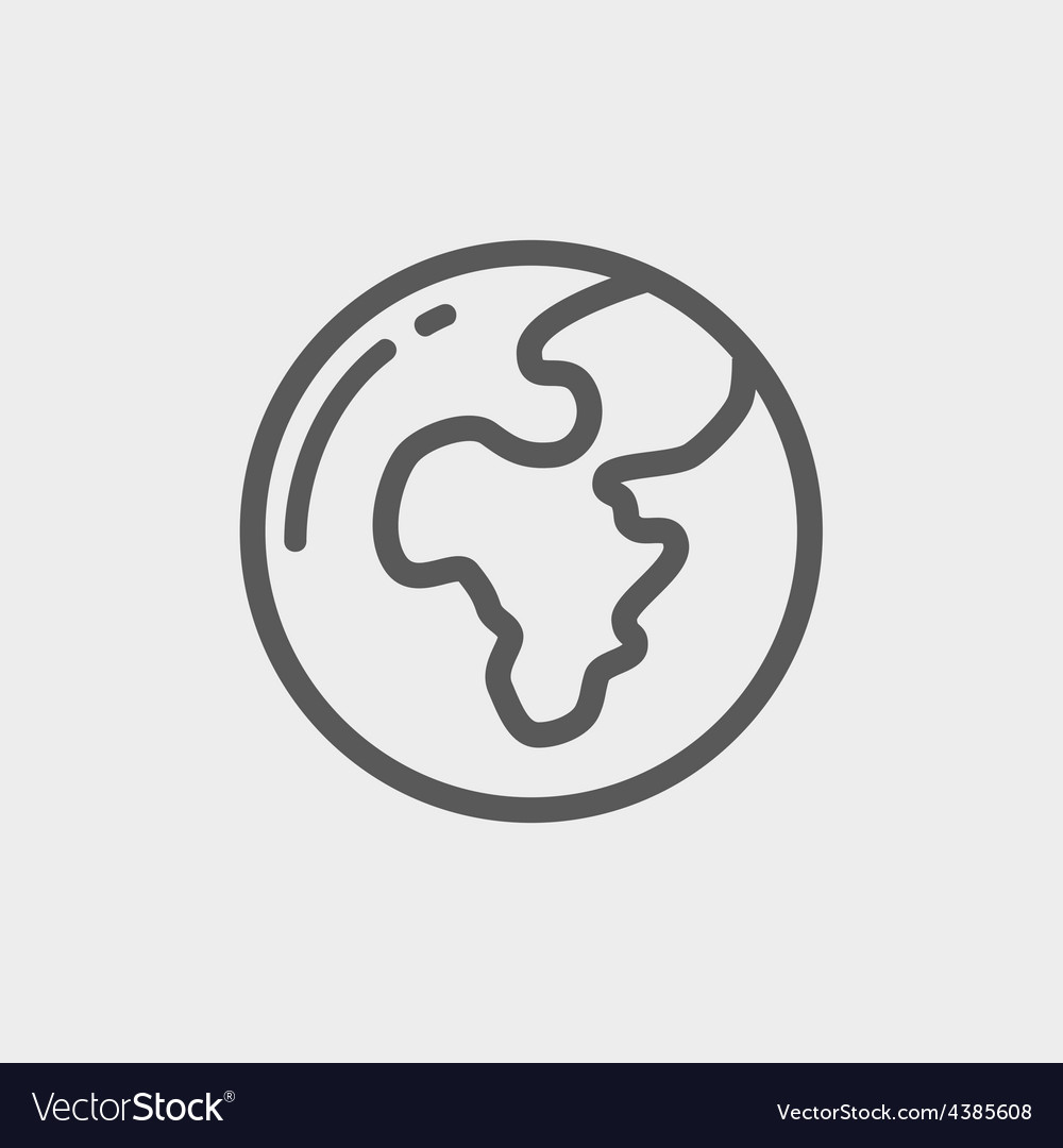 Globe thin line icon