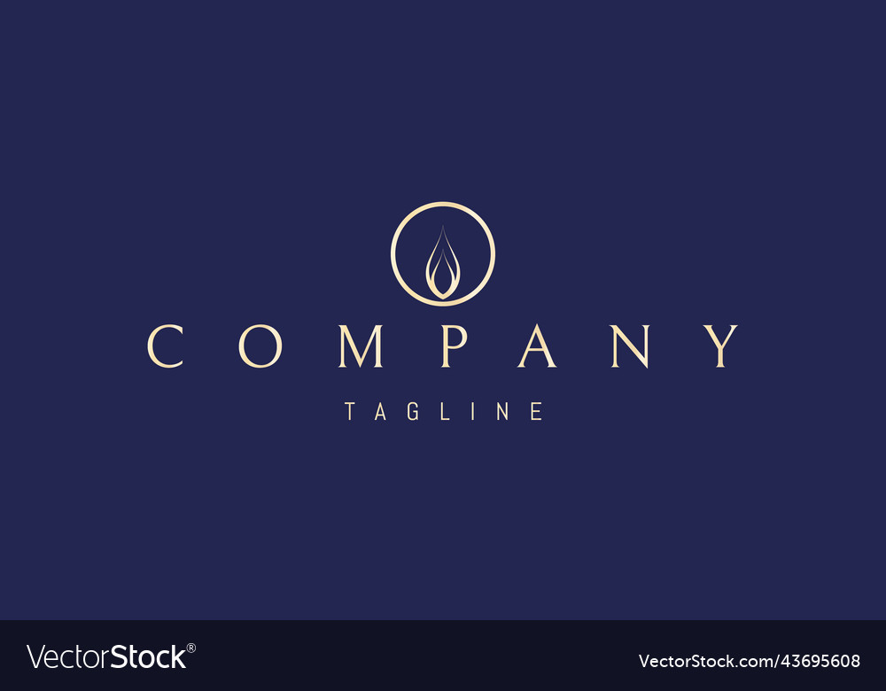 Golden logo on which an abstract image vector image Golden logo on which an abstract image