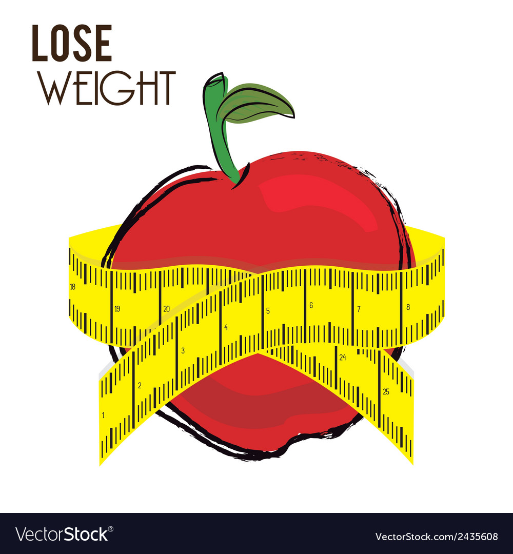 Lose weight design over white background Vector Image