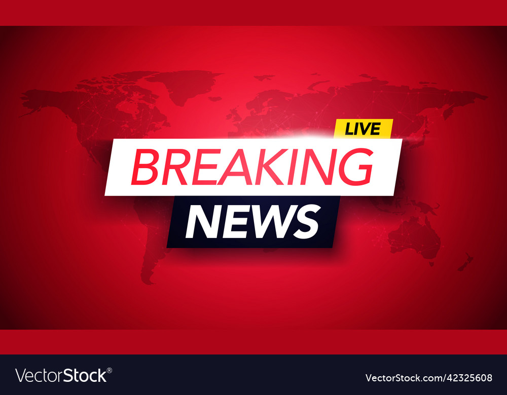 Modern breaking news brodcast template Royalty Free Vector