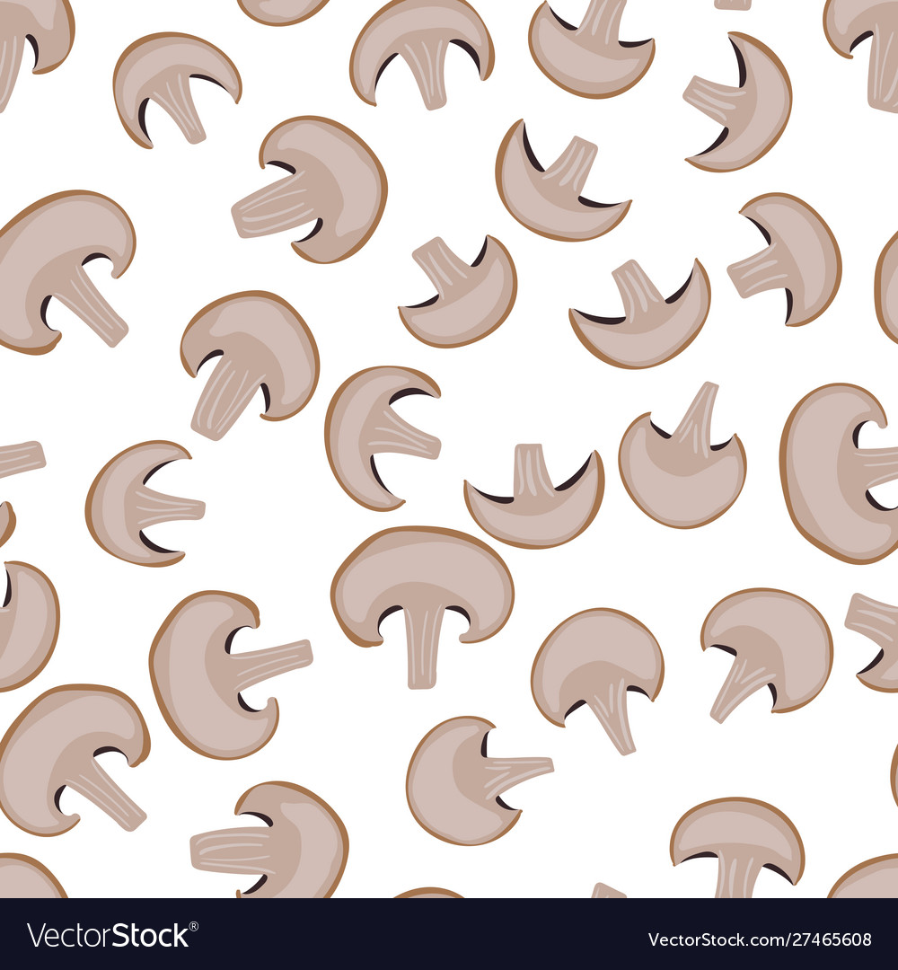 Mushroom seamless pattern background vector image Mushroom seamless pattern background