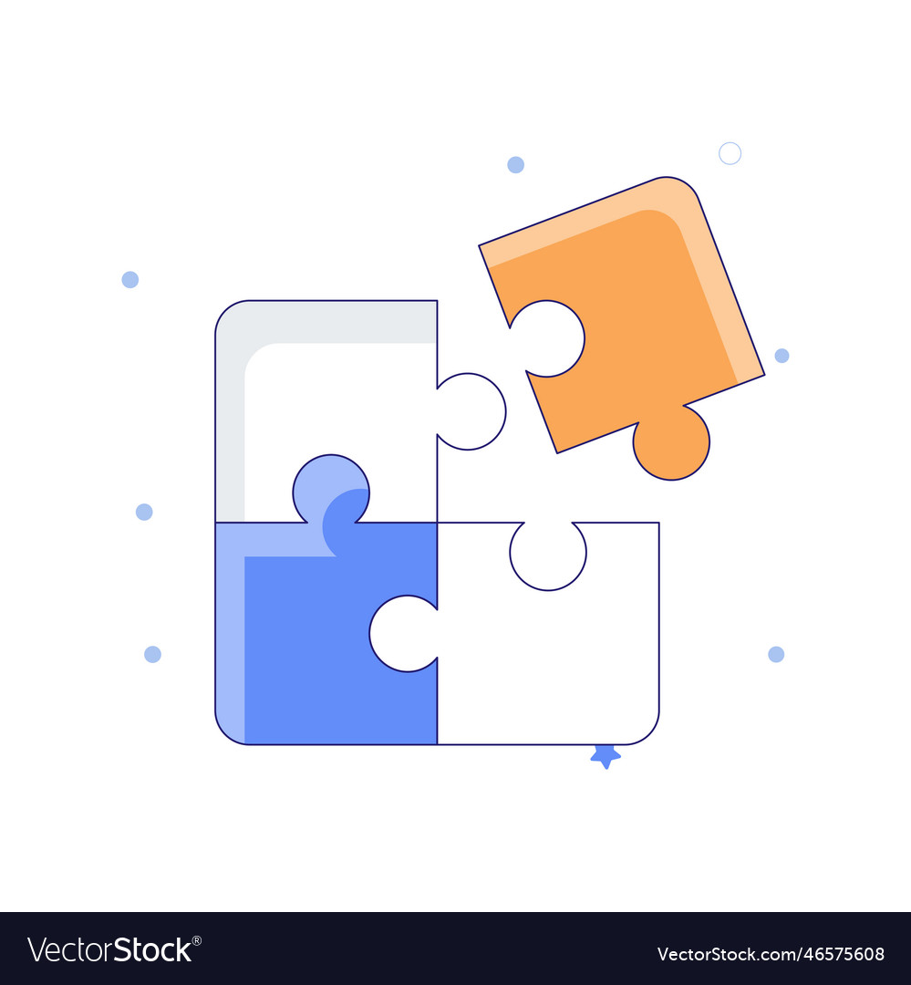 Problem solving fill outline icon style vector image Problem solving fill outline icon style