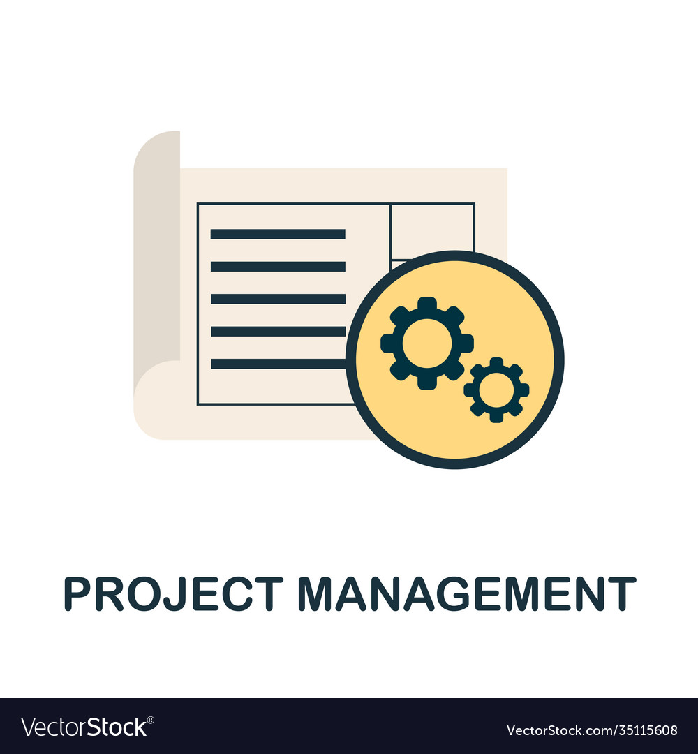 Project management icon simple element from vector image Project management icon simple element from