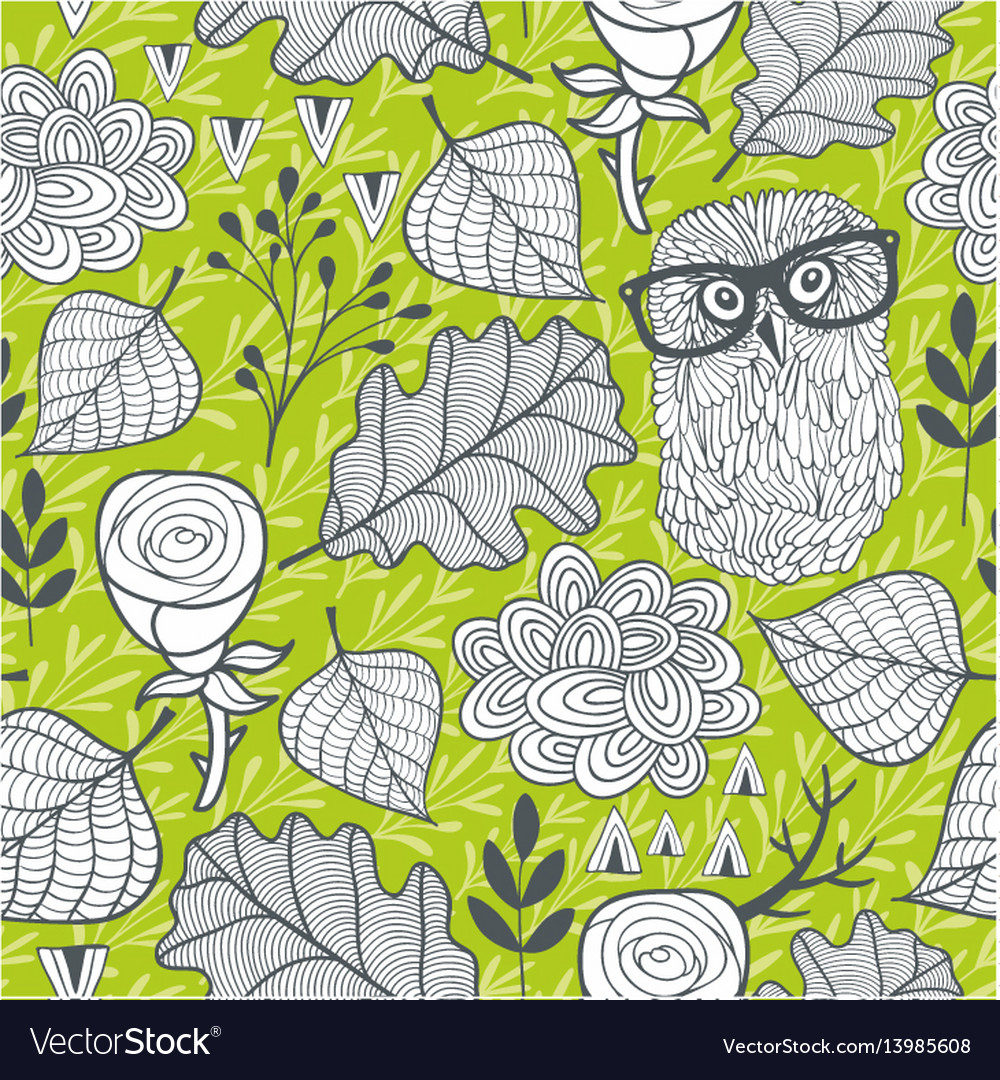 Seamless background with spring forest vector image Seamless background with spring forest