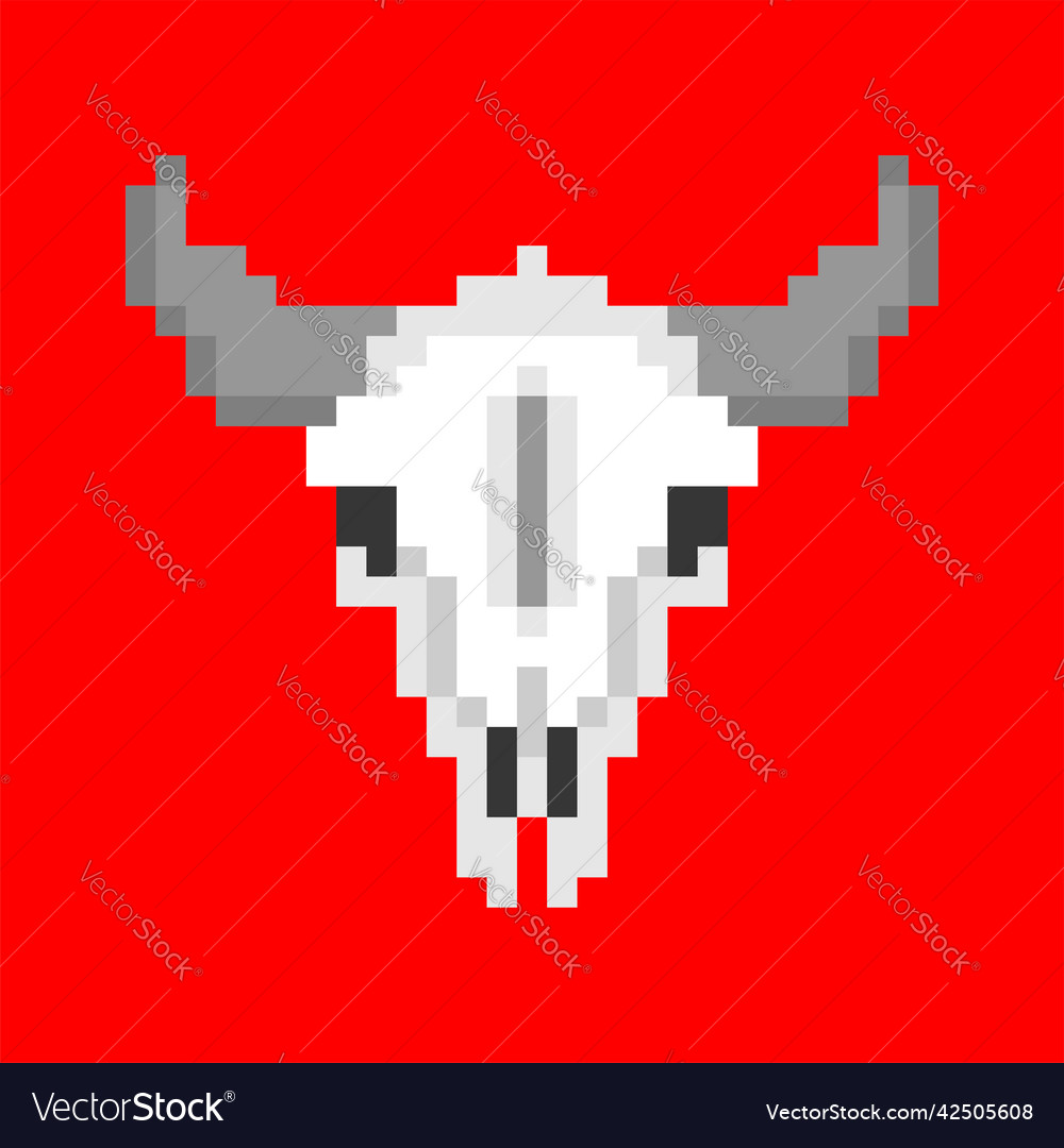 Skull (PIXEL ART) Sticker for Sale by RDX84