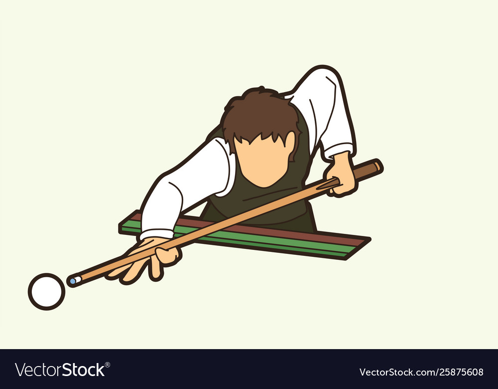 Snooker sport action cartoon graphic