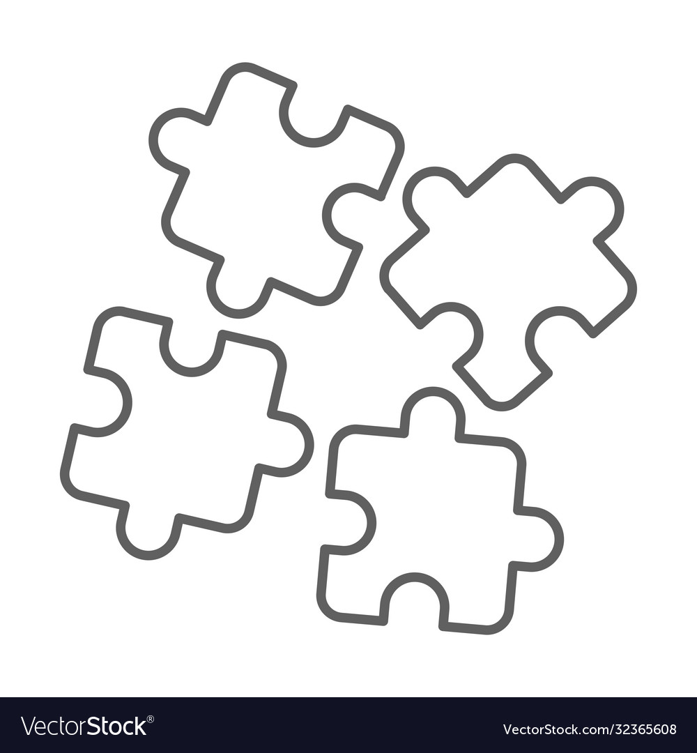 Solution game puzzle strategy line icon