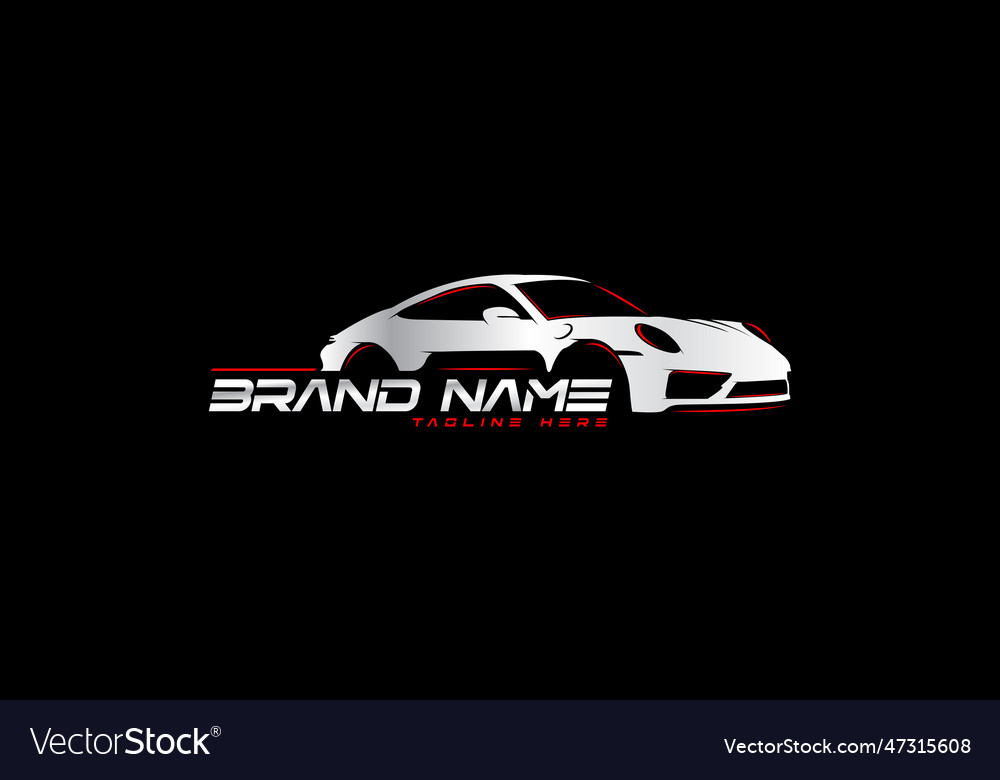 Sports car outline for detailing garage wash Vector Image