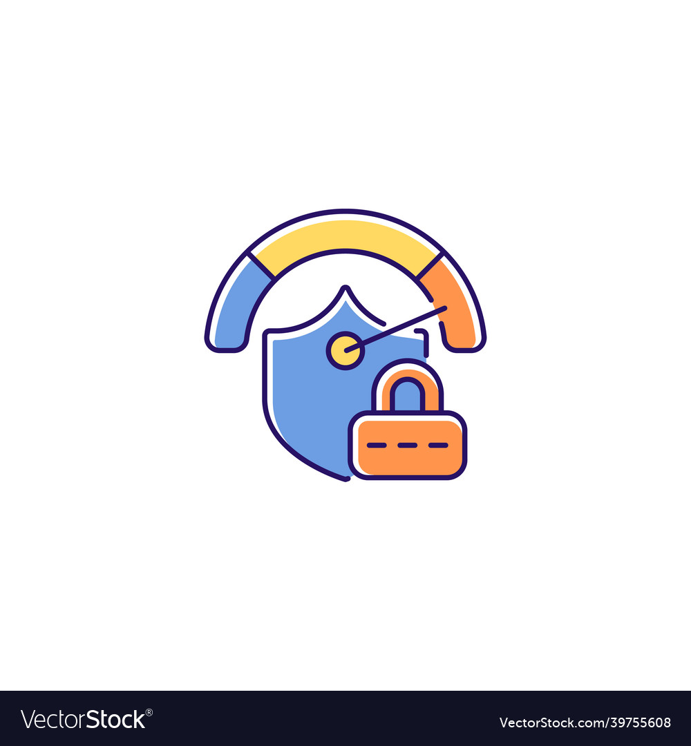 Strong password rgb color icon vector image Strong password rgb color icon