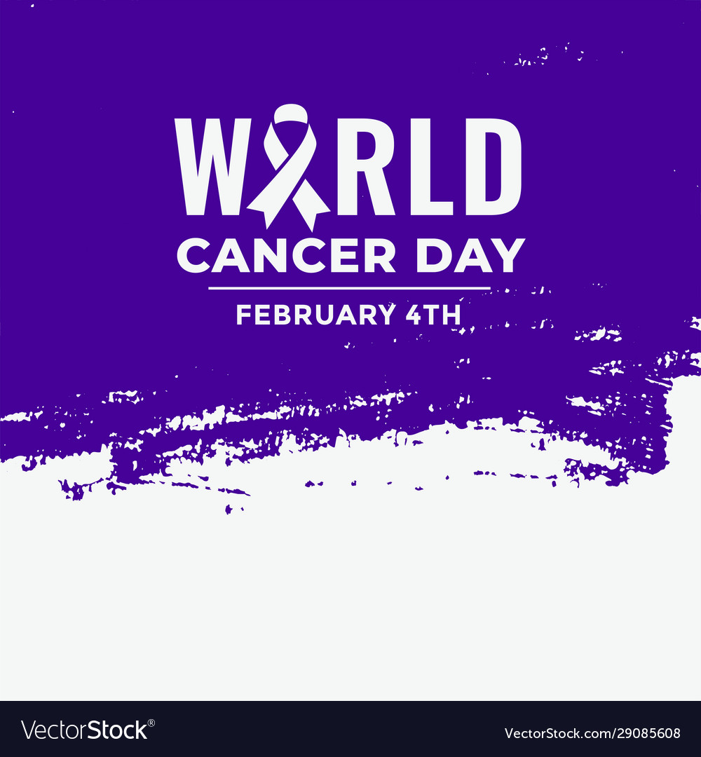 World cancer day february 4th concept poster Vector Image